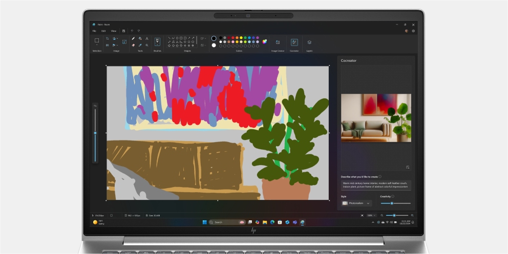Sketch, generate with Cocreator