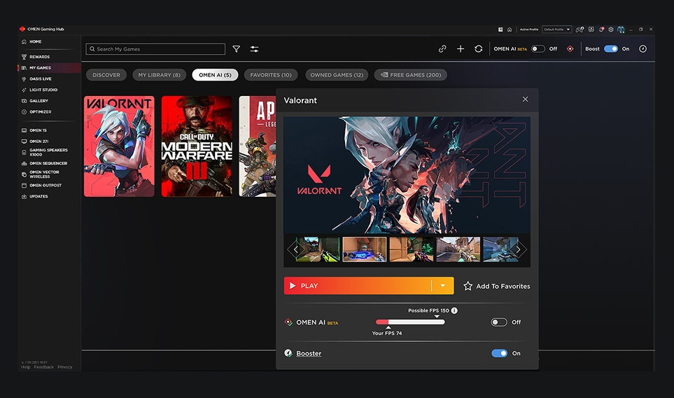 OMEN Gaming Hub